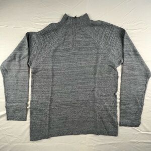 Flag & Anthem Men’s Quarter Zip Pullover Sweater Knit Gray Medium Casual NWT